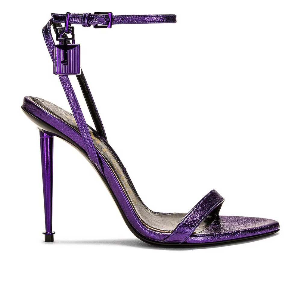 Tom Ford New Metallic Purple Padlock Heels Excellent New Condition